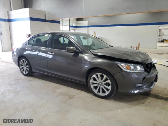 2014 Honda Accord Sedan Sport with VIN 1HGCR2F52EA079823, listed as a Copart auction lot 50376525 with 117,859 mi miles and Salvage Title. Bid and sale history available at carsss.com. Image 4.