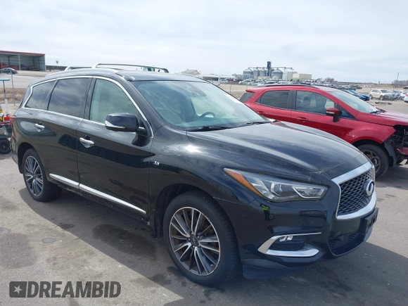 2017 Infiniti QX60 with VIN 5N1DL0MM0HC501577, listed as a IAAI auction lot 41887364 with 124,602 mi miles and . Bid and sale history available at DreamBid. Image 1.