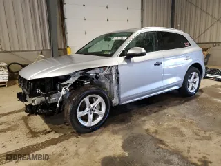 2023 Audi Q5 Premium with VIN WA1ABAFY4P2132317, listed as a Copart auction lot 47822985 with 24,818 mi miles and Salvage Title. Bid and sale history available at carsss.com. Image 1.