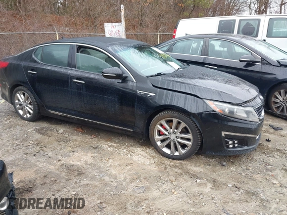 2014 Kia Optima SXL Turbo with VIN 5XXGR4A68EG283865, listed as a IAAI auction lot 41838408 with 178,582 mi miles and . Bid and sale history available at DreamBid. Image 1.