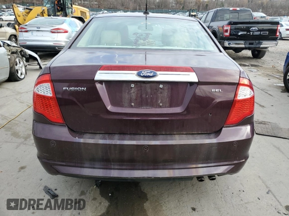 2012 Ford Fusion SEL with VIN 3FAHP0JA8CR424770, listed as a Copart auction lot 44046345 with 218,408 mi miles and Salvage title. Bid and sale history available at DreamBid. Image 6.