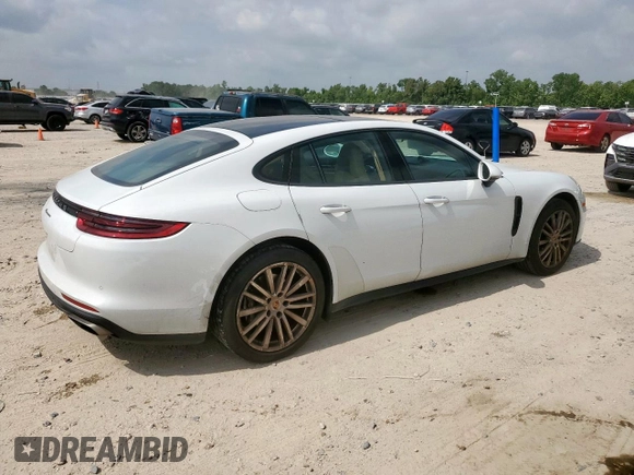 2017 Porsche Panamera with VIN WP0AA2A71HL102183, listed as a Copart auction lot 57901885 with 51,605 mi miles and Salvage title. Bid and sale history available at DreamBid. Image 3.