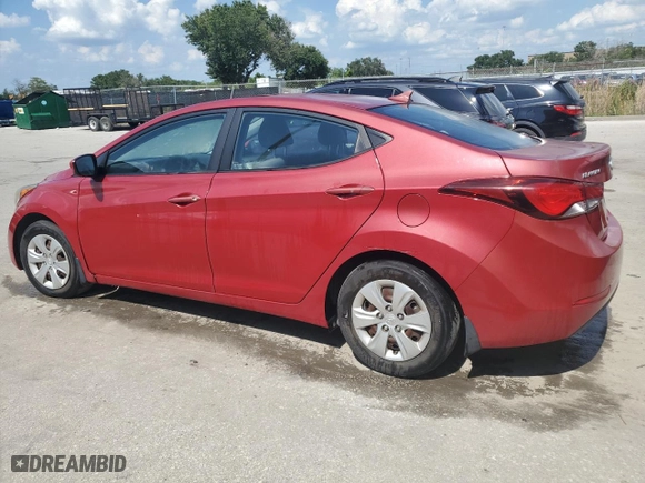 2016 Hyundai Elantra SE with VIN KMHDH4AE8GU484476, listed as a Copart auction lot 57200834 with 43,505 mi miles and Clean Title. Bid and sale history available at carsss.com. Image 2.