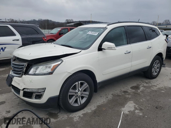 2015 Chevrolet Traverse LT with VIN 1GNKVHKDXFJ226050, listed as a Copart auction lot 87545385 with 129,120 mi miles and Salvage title. Bid and sale history available at DreamBid. Image 1.