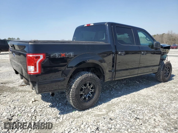 2017 Ford F-150 XL with VIN 1FTEW1EF7HFA77657, listed as a Copart auction lot 48496885 with 100,745 mi miles and Salvage Title. Bid and sale history available at carsss.com. Image 3.