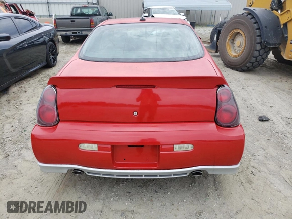 2004 Chevrolet Monte Carlo SS Supercharged with VIN 2G1WZ151849350293, listed as a Copart auction lot 63987774 with 150,373 mi miles and Salvage Title. Bid and sale history available at carsss.com. Image 6.
