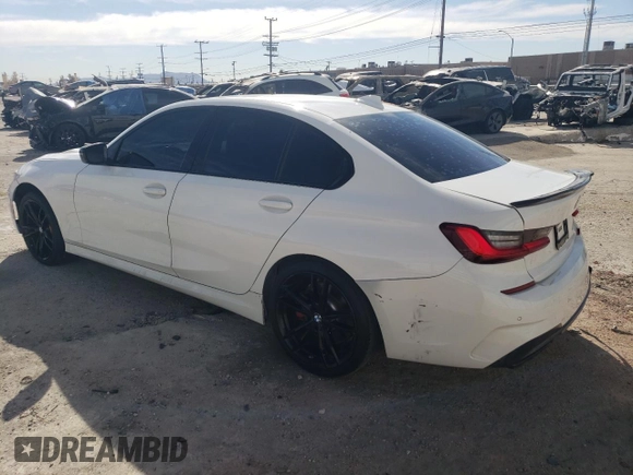 2021 BMW 3 Series M340i with VIN 3MW5U7J02M8B87249, listed as a Copart auction lot 79577354 with 43,373 mi miles and Salvage Title. Bid and sale history available at carsss.com. Image 2.