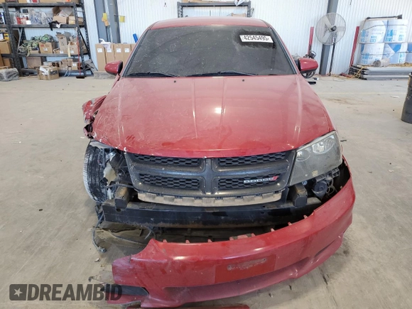 2012 Dodge Avenger SXT Plus with VIN 1C3CDZEG5CN185962, listed as a Copart auction lot 42545495 with 188,399 mi miles and Salvage Title. Bid and sale history available at carsss.com. Image 5.