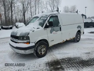 2004 Chevrolet Express Cargo with VIN 1GCHG35U341136344, listed as a Copart auction lot 42005825 with 60,337 mi miles and Clean Title. Bid and sale history available at DreamBid. Image 1.