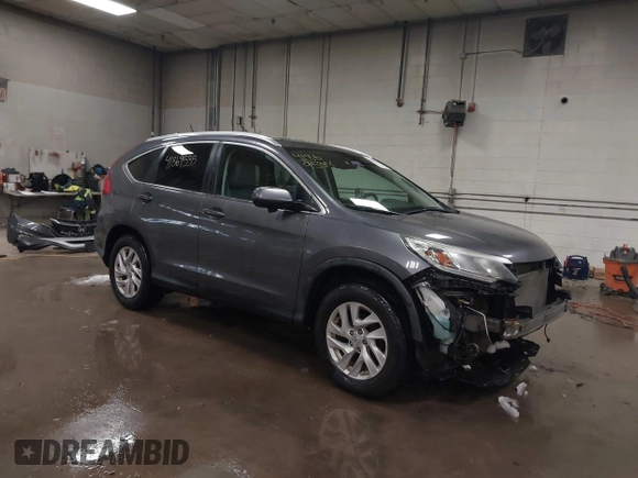 2015 Honda CR-V EX-L with VIN 2HKRM4H75FH604059, listed as a IAAI auction lot 41869535 with 131,848 mi miles. Bid and sale history available at carsss.com. Image 1.