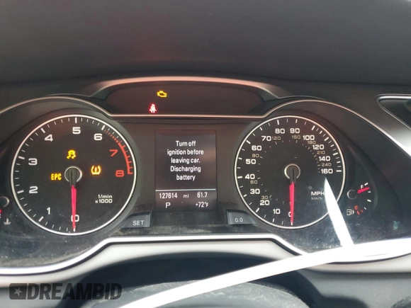 2013 Audi A4 Prestige with VIN WAUKFAFL9DA156890, listed as a Copart auction lot 63780554 with 127,614 mi miles and Salvage Title. Bid and sale history available at carsss.com. Image 9.