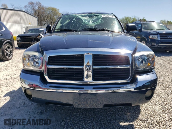 2005 Dodge Dakota Laramie with VIN 1D7HW58N35S158901, listed as a Copart auction lot 50382724 with 188,113 mi miles and Salvage Title. Bid and sale history available at DreamBid. Image 5.