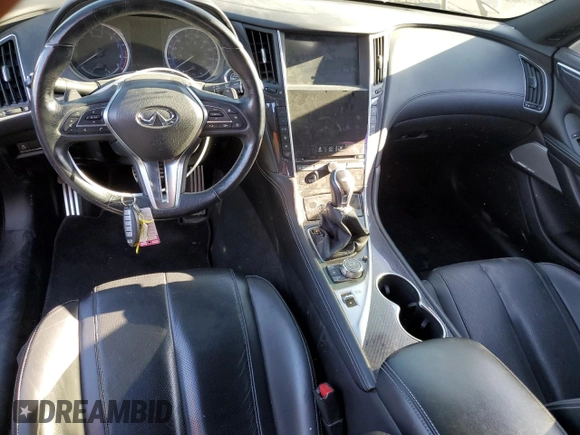 2017 Infiniti Q60 Red Sport 400 with VIN JN1FV7EL3HM700805, listed as a Copart auction lot 80134924 with 66,578 mi miles and Salvage title. Bid and sale history available at DreamBid. Image 8.