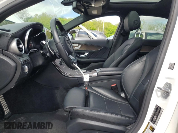 2017 Mercedes-Benz C 300 with VIN 55SWF4KB2HU226485, listed as a Copart auction lot 55952755 with 62,589 mi miles and Salvage title. Bid and sale history available at DreamBid. Image 7.
