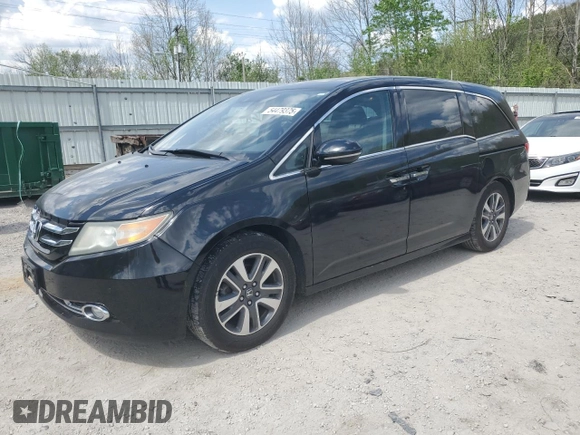 2016 Honda Odyssey Touring Elite with VIN 5FNRL5H97GB038917, listed as a Copart auction lot 54479375 with 165,432 mi miles and Salvage Title. Bid and sale history available at DreamBid. Image 1.