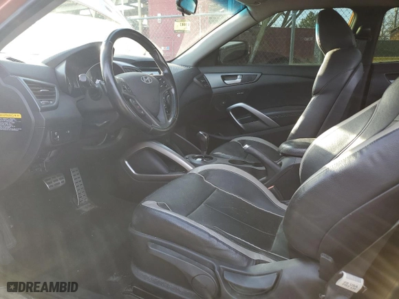 2015 Hyundai Veloster Turbo with VIN KMHTC6AE8FU229699, listed as a Copart auction lot 48534355 with 74,998 mi miles and Non Repairable. Bid and sale history available at carsss.com. Image 7.