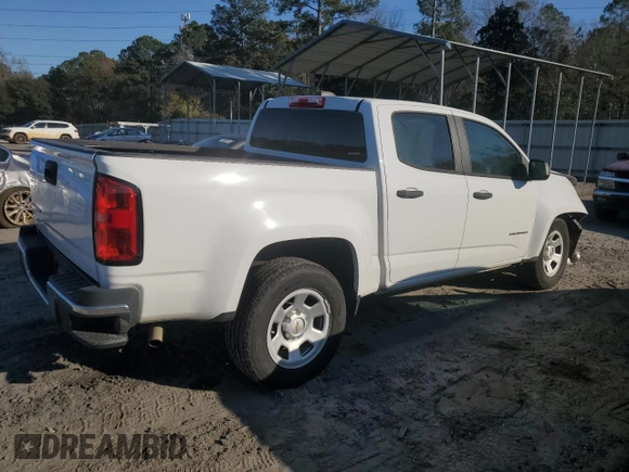 2021 Chevrolet Colorado 2WD Work Truck with VIN 1GCGSBEAXM1188628, listed as a Copart auction lot 43849385 with 0 mi miles and Salvage Title. Bid and sale history available at carsss.com. Image 3.