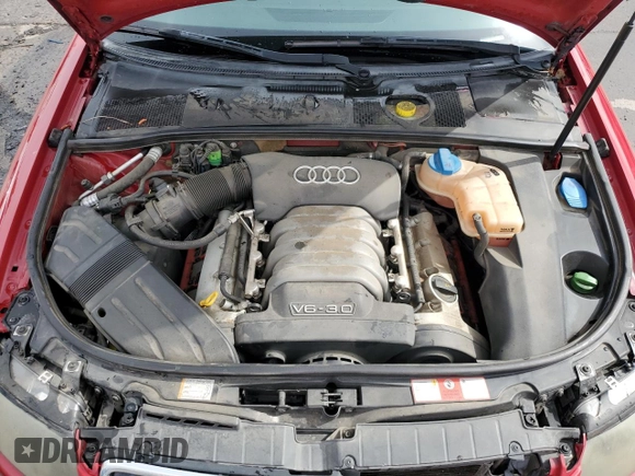 2004 Audi A4 3.0L with VIN WAUAT48H04K002500, listed as a Copart auction lot 67114134 with 128,778 mi miles and Salvage Title. Bid and sale history available at carsss.com. Image 11.