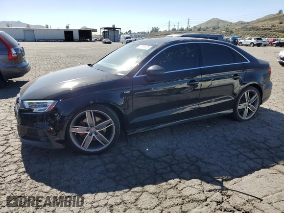 2017 Audi A3 Sedan Premium Plus with VIN WAUJ8GFF2H1029262, listed as a Copart auction lot 46554405 with 38,154 mi miles and Salvage Title. Bid and sale history available at carsss.com. Image 1.