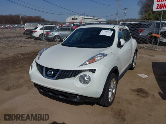 2014 Nissan Juke S with VIN JN8AF5MV2ET355896, listed as a IAAI auction lot 41840735 with 119,406 mi miles. Bid and sale history available at carsss.com. Image 2.