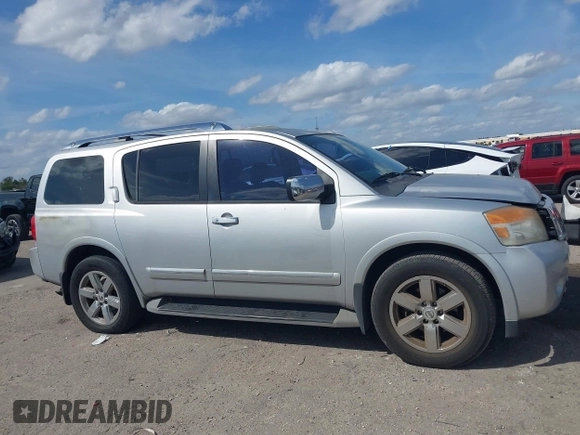 2011 Nissan Armada SV with VIN 5N1BA0ND2BN610453, listed as a IAAI auction lot 41647008 with 163,236 mi miles and . Bid and sale history available at DreamBid. Image 13.