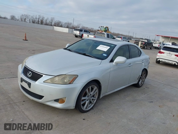 2006 Lexus IS 250 Manual with VIN JTHBK262265005007, listed as a IAAI auction lot 41583836 with 1 mi miles. Bid and sale history available at carsss.com. Image 2.