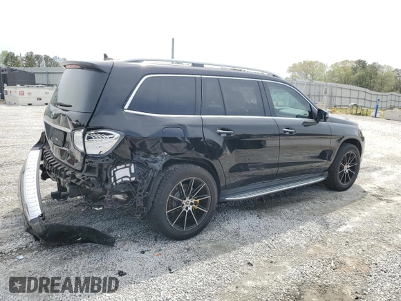 2019 Mercedes-Benz GLS 450 with VIN 4JGDF6EE1KB237624, listed as a Copart auction lot 49441755 with 51,955 mi miles and Salvage Title. Bid and sale history available at DreamBid. Image 3.