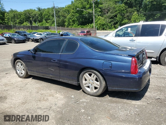2007 Chevrolet Monte Carlo LT with VIN 2G1WK15KX79314140, listed as a Copart auction lot 58932205 with 150,862 mi miles and Salvage title. Bid and sale history available at DreamBid. Image 2.