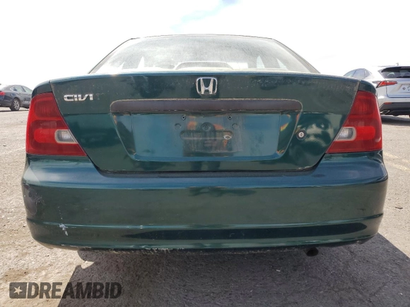 2001 Honda Civic with VIN 1HGEM21211L034052, listed as a Copart auction lot 54021185 with 175,093 mi miles and Clean title. Bid and sale history available at DreamBid. Image 6.