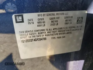 2016 Chevrolet Malibu LT with VIN 1G1ZE5ST4GF294788, listed as a Copart auction lot 48402795 with 111,689 mi miles and Salvage Title. Bid and sale history available at DreamBid. Image 12.