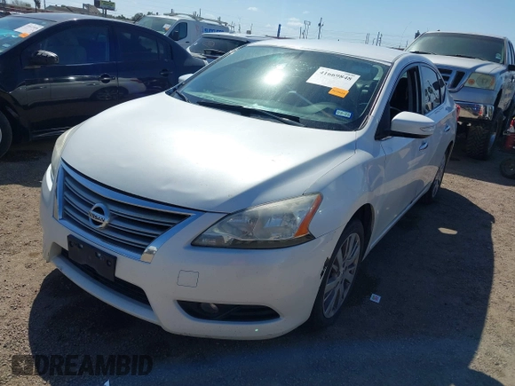 2013 Nissan Sentra SV with VIN 3N1AB7APXDL785982, listed as a IAAI auction lot 41669848 with 407,905 mi miles. Bid and sale history available at carsss.com. Image 2.