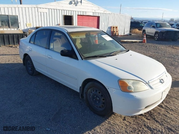 2001 Honda Civic EX with VIN 1HGES26751L060745, listed as a IAAI auction lot 41499029 with 230,348 mi miles. Bid and sale history available at carsss.com. Image 1.