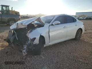 2017 Alfa Romeo Giulia Ti with VIN ZARFAECN5H7554526, listed as a Copart auction lot 87224614 with 82,222 mi miles and Salvage Title. Bid and sale history available at carsss.com. Image 1.