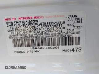 2011 Mitsubishi Outlander SE z VIN JA4AP4AU1BZ021926, wystawiony jako IAAI lot #42269085 z przebiegiem 113 010 mil mil oraz . Historia ofert i sprzedaży dostępna na DreamBid. Obrazek 9.