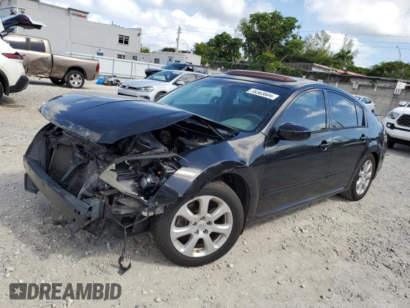 2007 Nissan Maxima 3.5 SE with VIN 1N4BA41E37C840120, listed as a Copart auction lot 78363604 with 0 mi miles and Non Repairable. Bid and sale history available at carsss.com. Image 1.