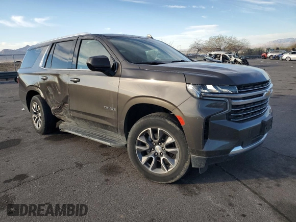 2021 Chevrolet Tahoe LT with VIN 1GNSCNKD8MR377195, listed as a Copart auction lot 50619815 with 35,014 mi miles and Salvage title. Bid and sale history available at DreamBid. Image 4.