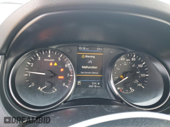 2022 Nissan Rogue S z VIN JN1BJ1AW8NW470346, wystawiony jako Copart lot #52567565 z przebiegiem 46 918 mil mil oraz Szkoda całkowita • Salvage title. Historia ofert i sprzedaży dostępna na DreamBid. Obrazek 9.