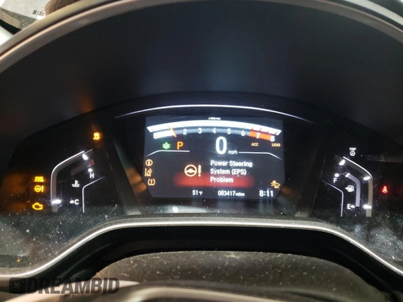 2017 Honda CR-V EX-L with VIN 2HKRW2H82HH608385, listed as a Copart auction lot 47791305 with 83,417 mi miles and Salvage Title. Bid and sale history available at DreamBid. Image 9.