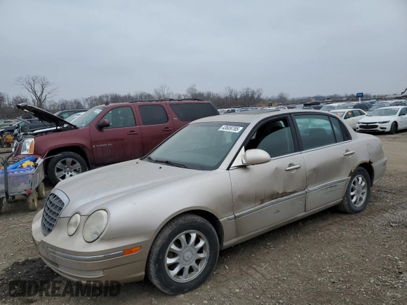 2005 Kia Amanti z VIN KNALD124155052901, wystawiony jako Copart lot #43609785 z przebiegiem 143 368 mil mil oraz Szkoda całkowita • Salvage title. Historia ofert i sprzedaży dostępna na DreamBid. Obrazek 1.