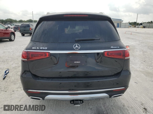 2022 Mercedes-Benz GLS 450 with VIN 4JGFF5KE4NA748410, listed as a Copart auction lot 54735164 with 11,909 mi miles and Salvage Title. Bid and sale history available at DreamBid. Image 6.