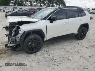 2022 Toyota RAV4 Hybrid XSE with VIN 2T3E6RFVXNW030847, listed as a Copart auction lot 57119115 with 64,757 mi miles and Salvage title. Bid and sale history available at DreamBid. Image 1.