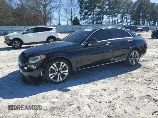2017 Mercedes-Benz C with VIN 55SWF4JB4HU179753, listed as a Copart auction lot 47356035 with 93,124 mi miles and Salvage Title. Bid and sale history available at carsss.com. Image 1.