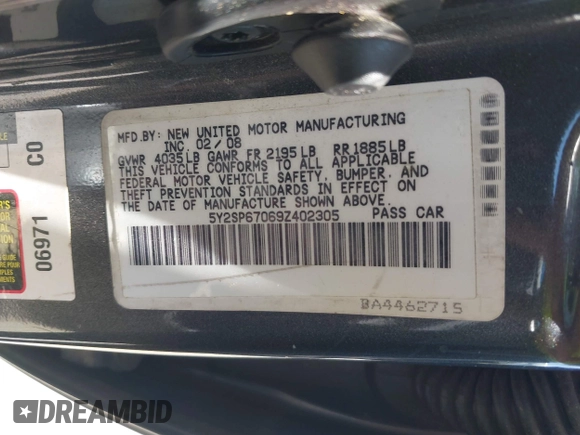 2009 Pontiac Vibe 1SB z VIN 5Y2SP67069Z402305, wystawiony jako IAAI lot #42415895 z przebiegiem 139 533 mil mil oraz . Historia ofert i sprzedaży dostępna na DreamBid. Obrazek 9.