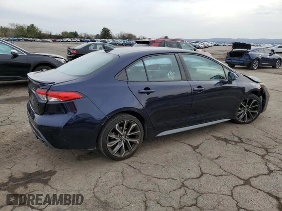 2022 Toyota Corolla SE with VIN 5YFP4MCE9NP101844, listed as a Copart auction lot 51387295 with 118,541 mi miles and Salvage Title. Bid and sale history available at carsss.com. Image 3.