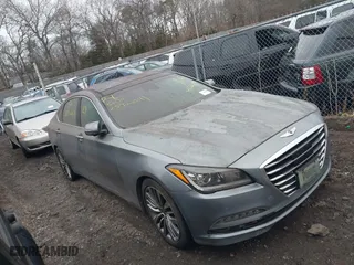 2015 Hyundai Genesis 5.0L with VIN KMHGN4JF7FU054578, listed as a IAAI auction lot 41726190 with 999,999 mi miles. Bid and sale history available at carsss.com. Image 12.
