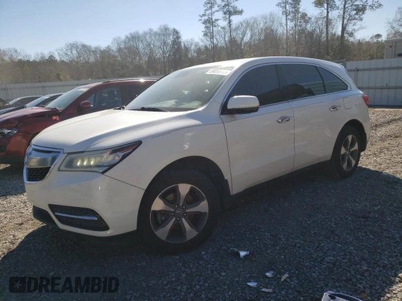 2016 Acura MDX with VIN 5FRYD3H20GB008592, listed as a Copart auction lot 89058995 with 164,886 mi miles and Salvage title. Bid and sale history available at DreamBid. Image 1.