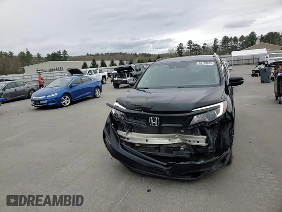 2022 Honda Pilot Special Edition with VIN 5FNYF6H22NB001928, listed as a Copart auction lot 55189035 with 37,354 mi miles and Salvage title. Bid and sale history available at DreamBid. Image 14.