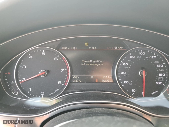 2015 Audi A6 2.0T Premium Plus with VIN WAUGFAFC8FN002415, listed as a Copart auction lot 50404355 with 86,127 mi miles and Salvage Title. Bid and sale history available at carsss.com. Image 9.