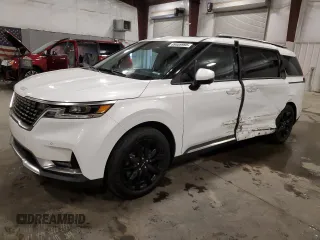 2023 Kia Carnival SX with VIN KNDNE5H35P6215786, listed as a Copart auction lot 89409995 with 34,924 mi miles and Salvage Title. Bid and sale history available at carsss.com. Image 1.