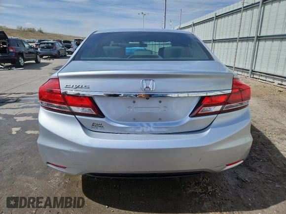 2015 Honda Civic LX with VIN 2HGFB2F57FH526604, listed as a Copart auction lot 53950585 with Not Provided miles and Clean Title. Bid and sale history available at DreamBid. Image 6.